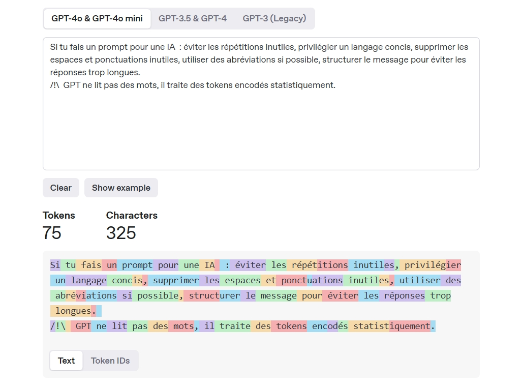Exemple d’utilisation de openAI, tokenizer
